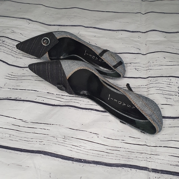 Casadei Made In Italy Denim Pointy Toe Stiletto Pumps Size 10 EU 40 - Picture 7 of 13